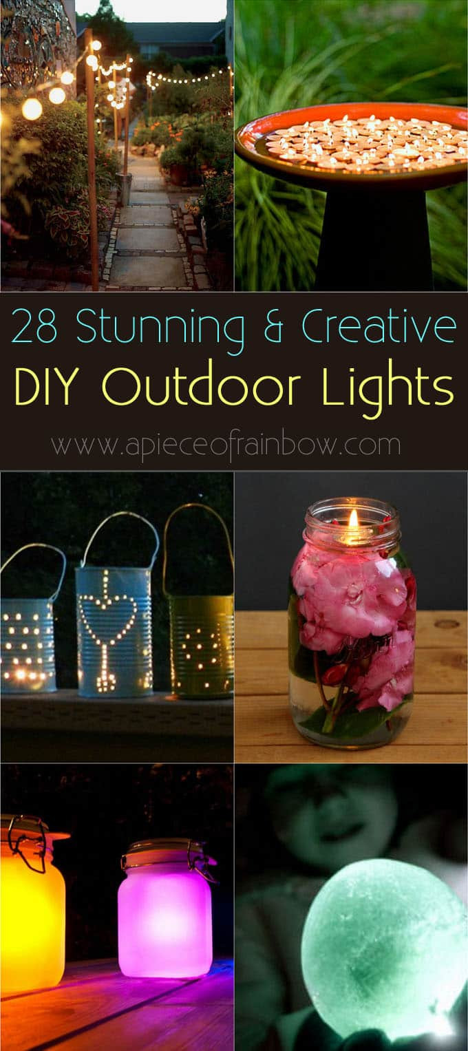 DIY Outdoor Lamps
 A Piece Rainbow creative living DIY travel