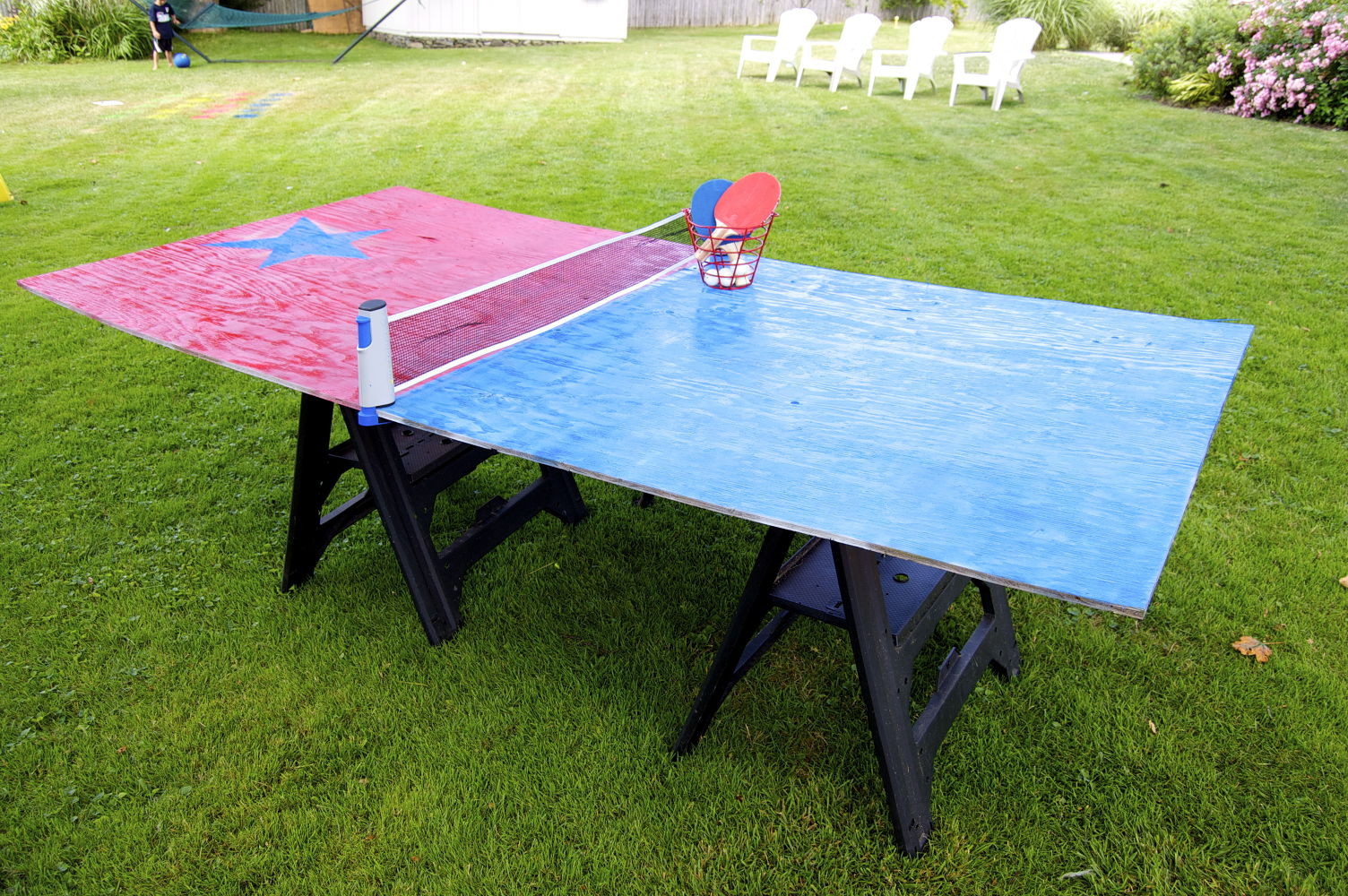 DIY Outdoor Ping Pong Table
 13 Crazy Fun Yard Games Your Family Will Flip for This