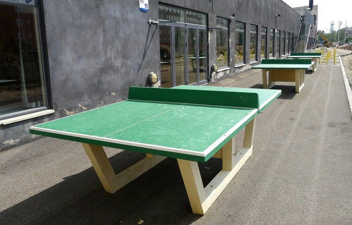 DIY Outdoor Ping Pong Table
 Outdoor ping pong ball Town centre ideas