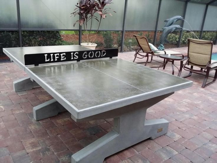 DIY Outdoor Ping Pong Table
 Concrete Ping Pong Tables in 2019
