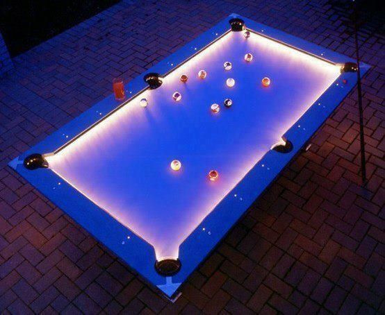 DIY Outdoor Pool Table
 Could make this a blacklight pool table project