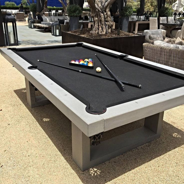 DIY Outdoor Pool Table
 How cool is this They sell outdoor pool tables out of