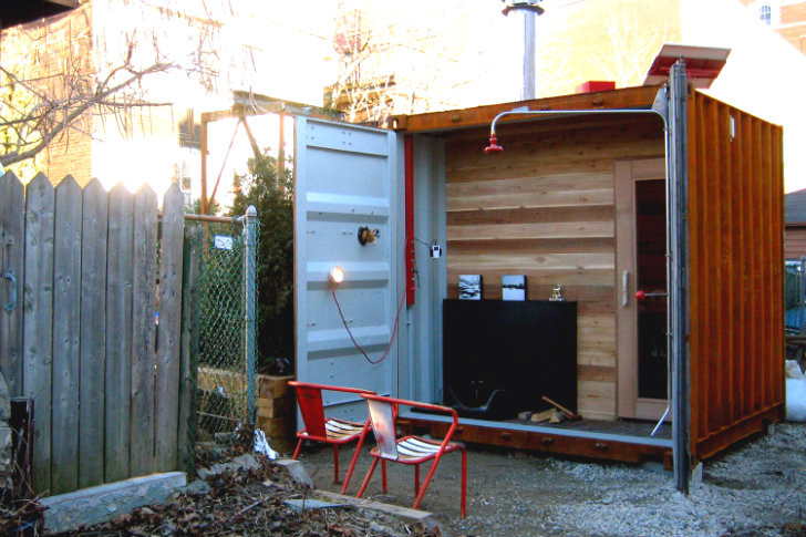 DIY Outdoor Sauna Plans
 Self Sufficient Shipping Container Sauna Box Will Get You