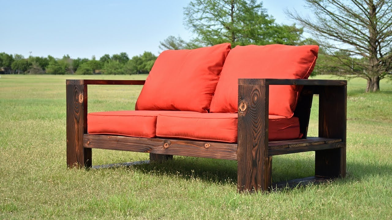 DIY Outdoor Sectional Sofa
 DIY Modern Outdoor Sofa Shou Sugi Ban