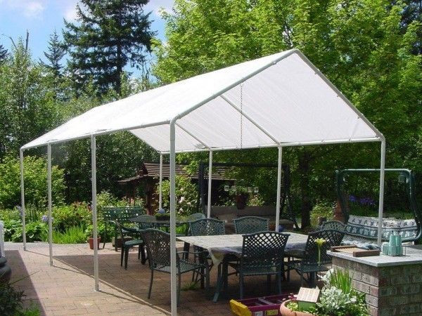 DIY Outdoor Shade Canopy
 Brilliant DIY Tent Frame from PVC