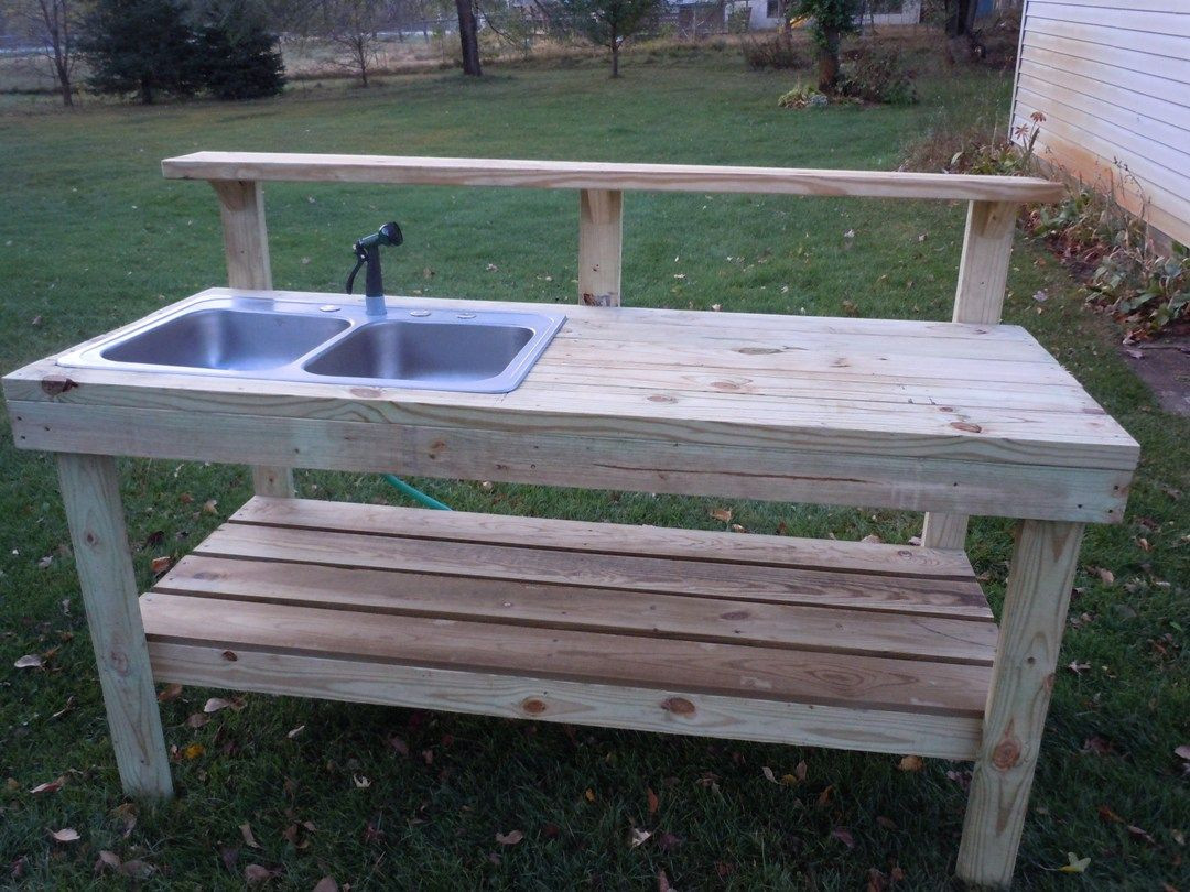 DIY Outdoor Sink
 Outdoor Sinks Stations for Water Hose