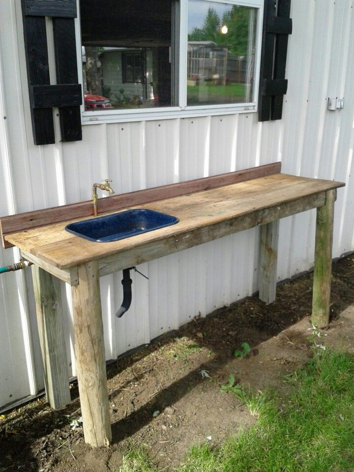 DIY Outdoor Sink
 Outside garden sink in 2019