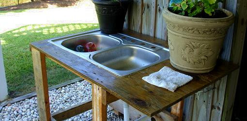 DIY Outdoor Sink
 Build Your Own Outdoor Utility Sink