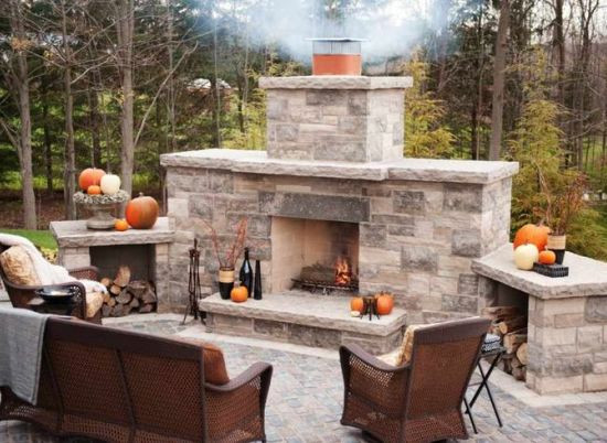 DIY Outdoor Stone Fireplace
 Best DIY Backyard Projects