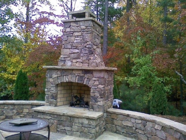 DIY Outdoor Stone Fireplace
 12 best Outdoor Stone Fireplace images on Pinterest