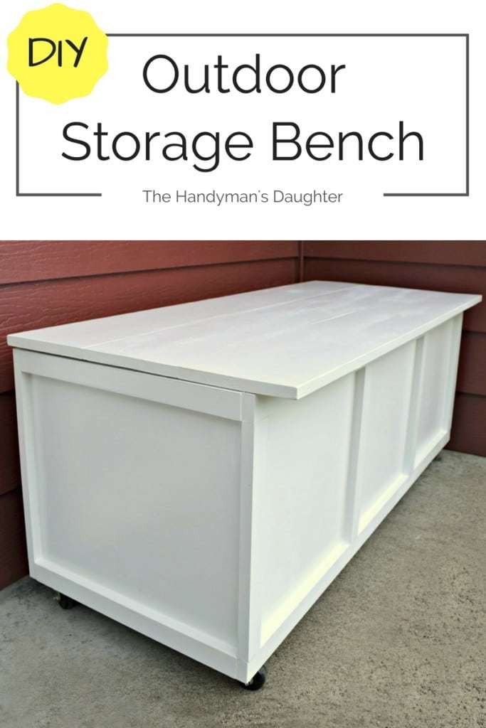 DIY Outdoor Storage
 DIY Outdoor Storage Bench Take Two The Handyman s Daughter