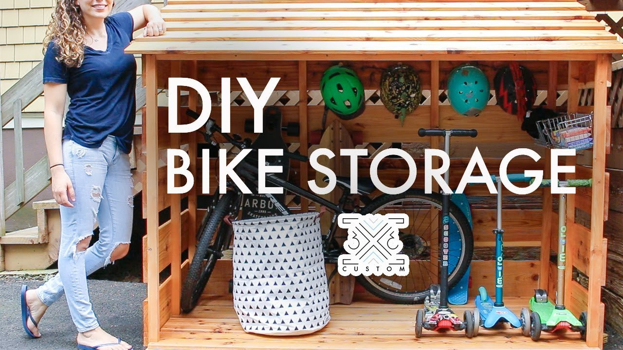DIY Outdoor Storage Ideas
 DIY Bike Storage Shed Beginner Woodworking Project