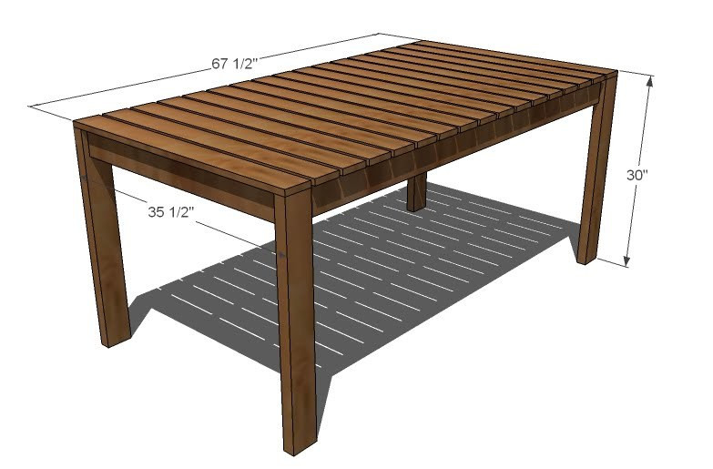 DIY Outdoor Table Plans
 Ana White