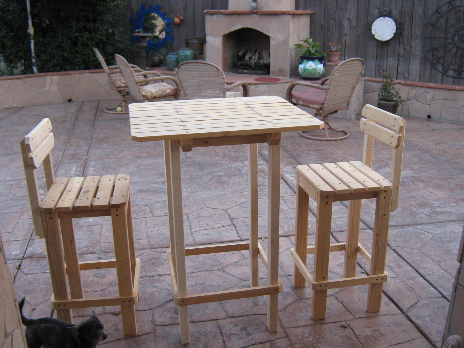 DIY Outdoor Table Plans
 DIY PLANS to make Bar Table and Stool Set by wingstoshop