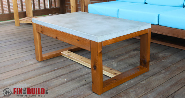 DIY Outdoor Table Tops
 DIY Concrete Top Outdoor Coffee Table