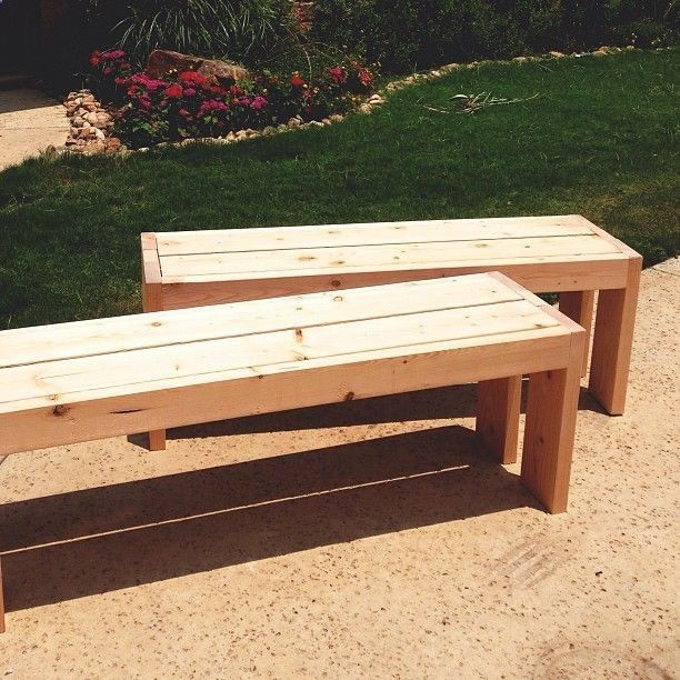DIY Outdoor Wood Bench
 easy outdoor benches