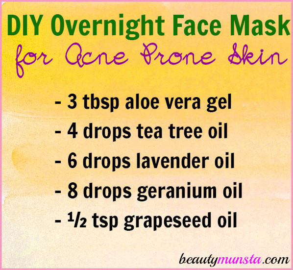 DIY Overnight Face Mask For Acne
 DIY Overnight Face Mask for Acne Prone Skin beautymunsta