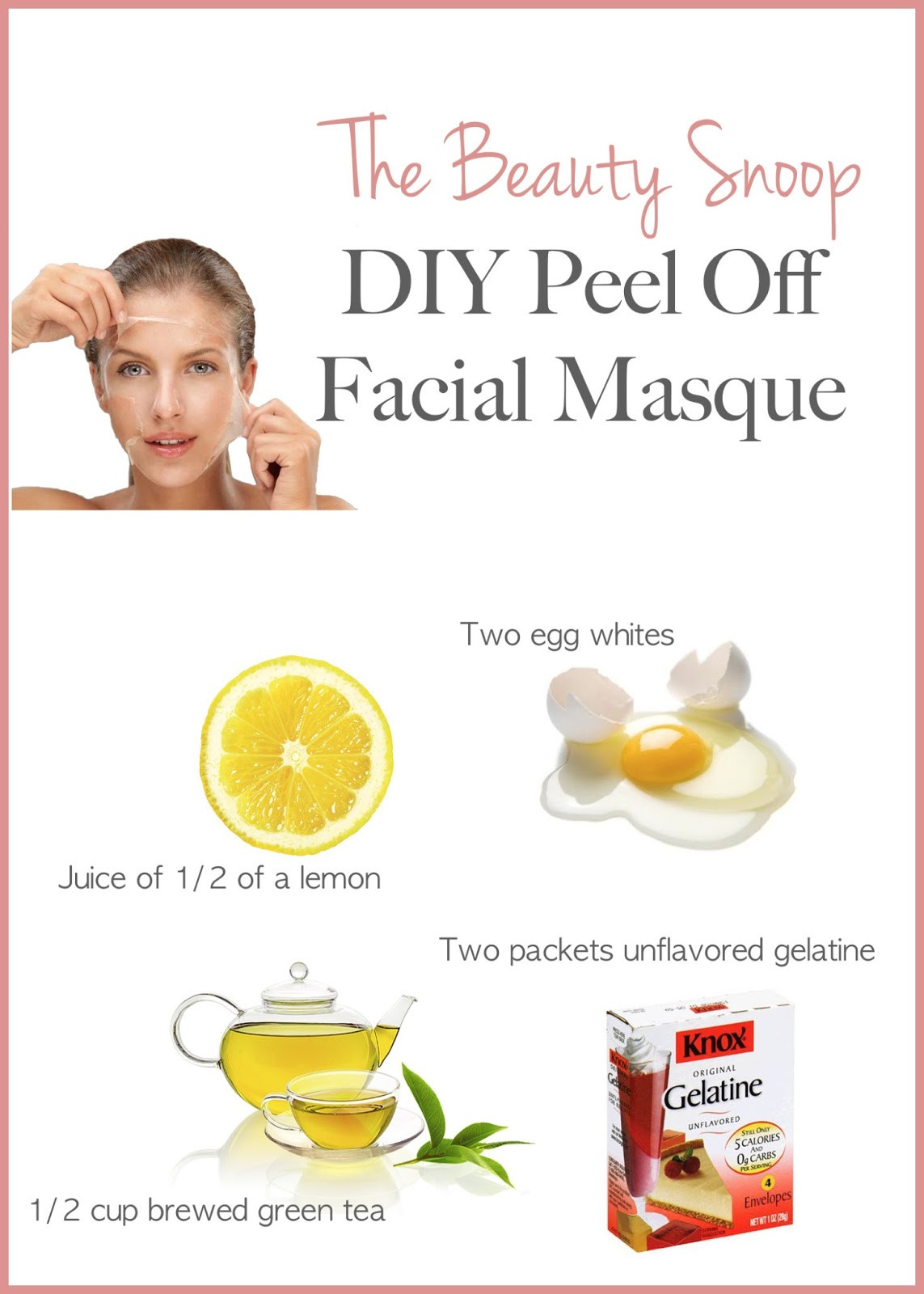 DIY Peeling Face Mask
 THE BEAUTY SNOOP DIY PEEL OFF DETOX FACIAL MASQUE