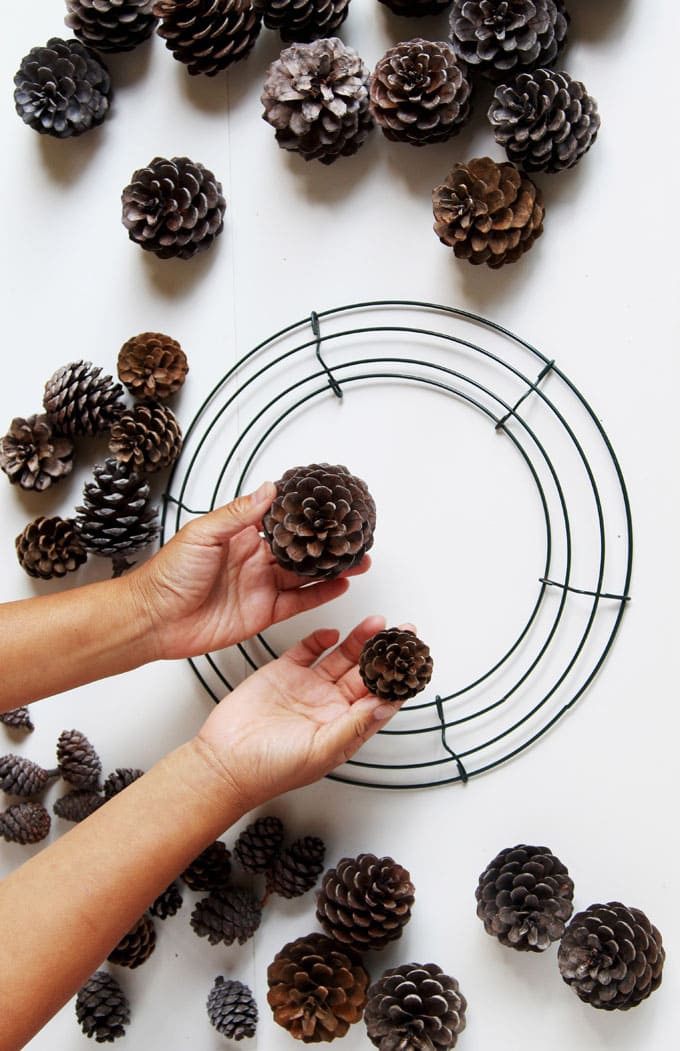 DIY Pinecone Decorations
 Beautiful Fast & Easy DIY Pinecone Wreath Improved