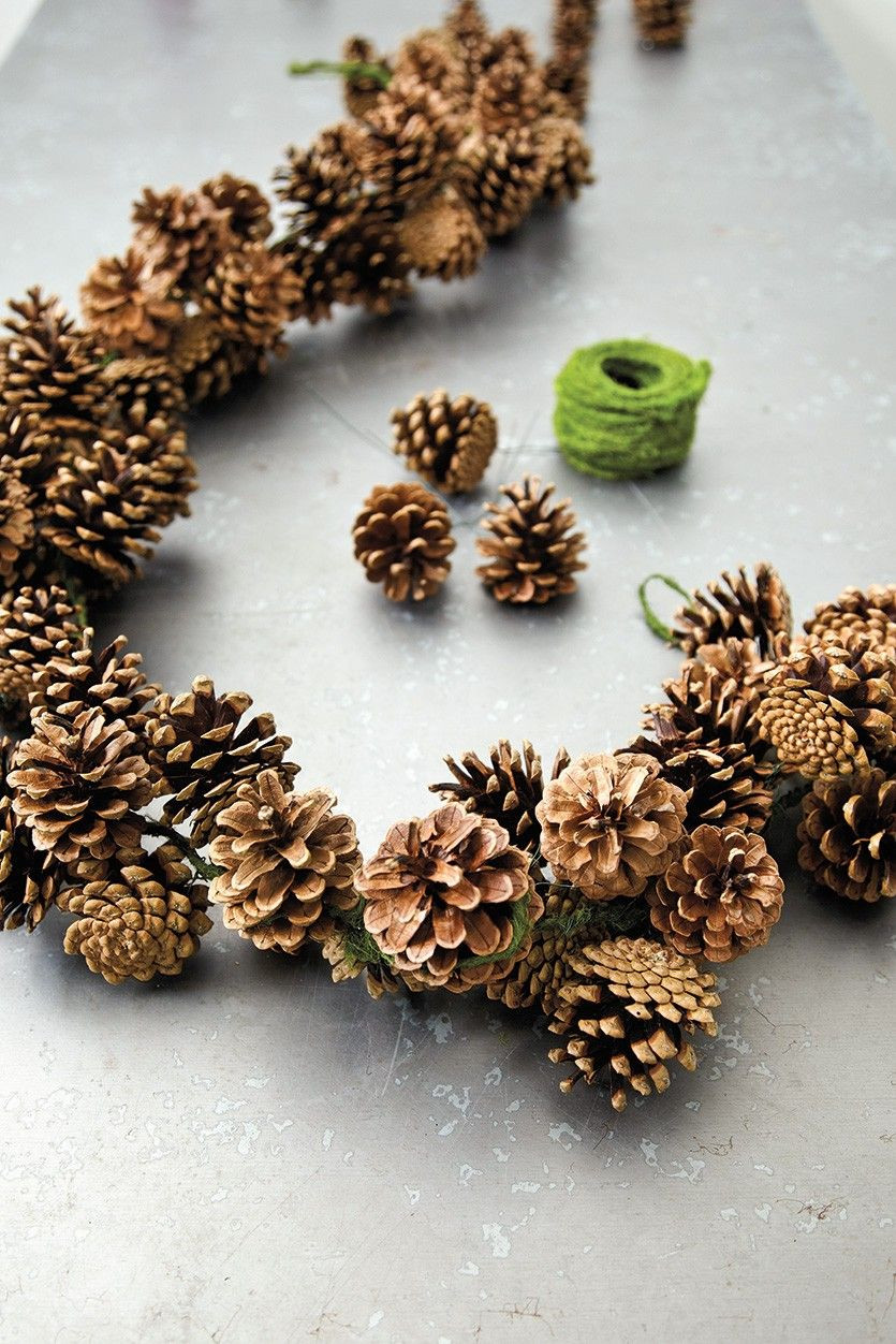DIY Pinecone Decorations
 How to Make a Pinecone Garland