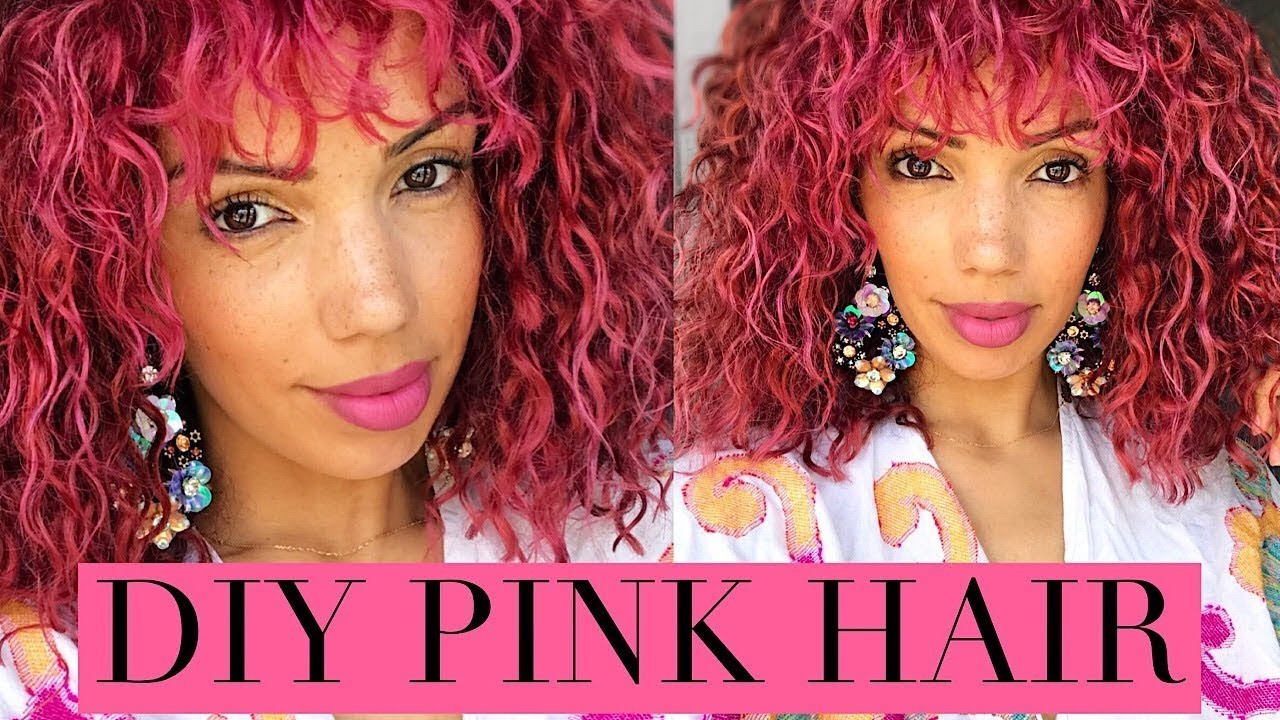 DIY Pink Hair Dye
 PINK HAIR DYED AT HOME