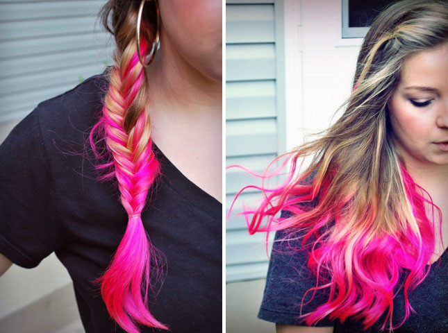 DIY Pink Hair Dye
 28 Gorgeous DIY Hairstyles