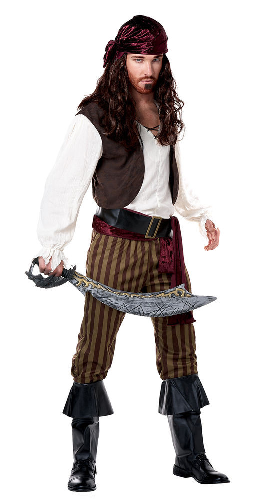 DIY Pirate Costume For Adults
 Adult Men Rogue Pirate Buccaneer Halloween Costume