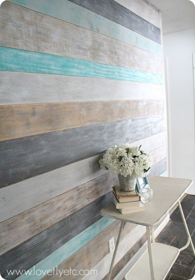 DIY Plank Walls
 DIY Painted Plank Wall Lovely Etc