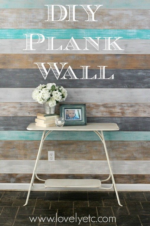 DIY Plank Walls
 DIY Painted Plank Wall Lovely Etc