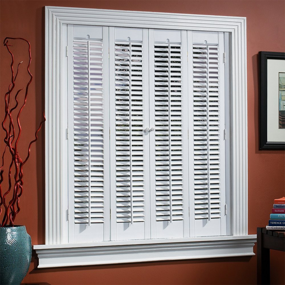 DIY Plantation Shutter Kit
 White Plantation Shutters for Clean and Bright Small Home