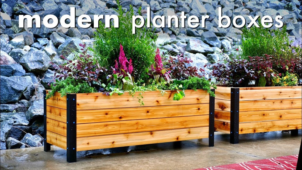 DIY Planting Boxes
 DIY Modern Raised Planter Box How To Build