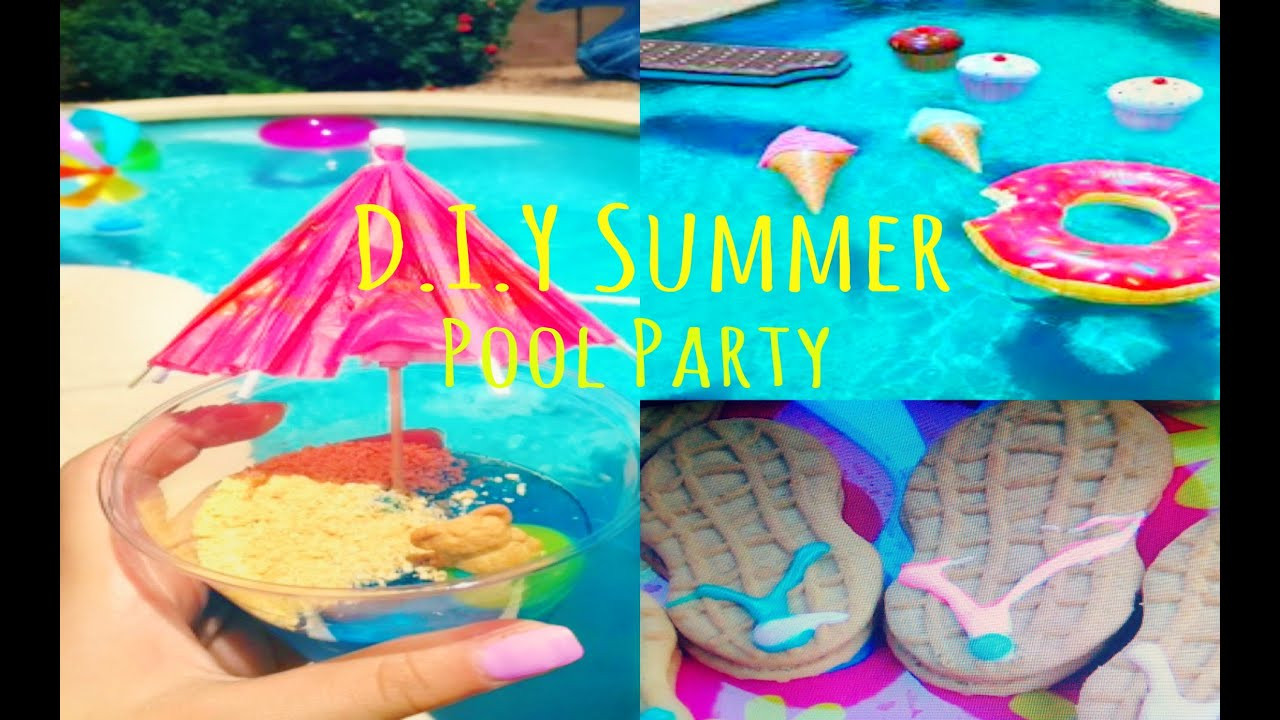 Diy Pool Party Ideas
 Summer Pool Party ♡ Treats DIY Booth & Decor