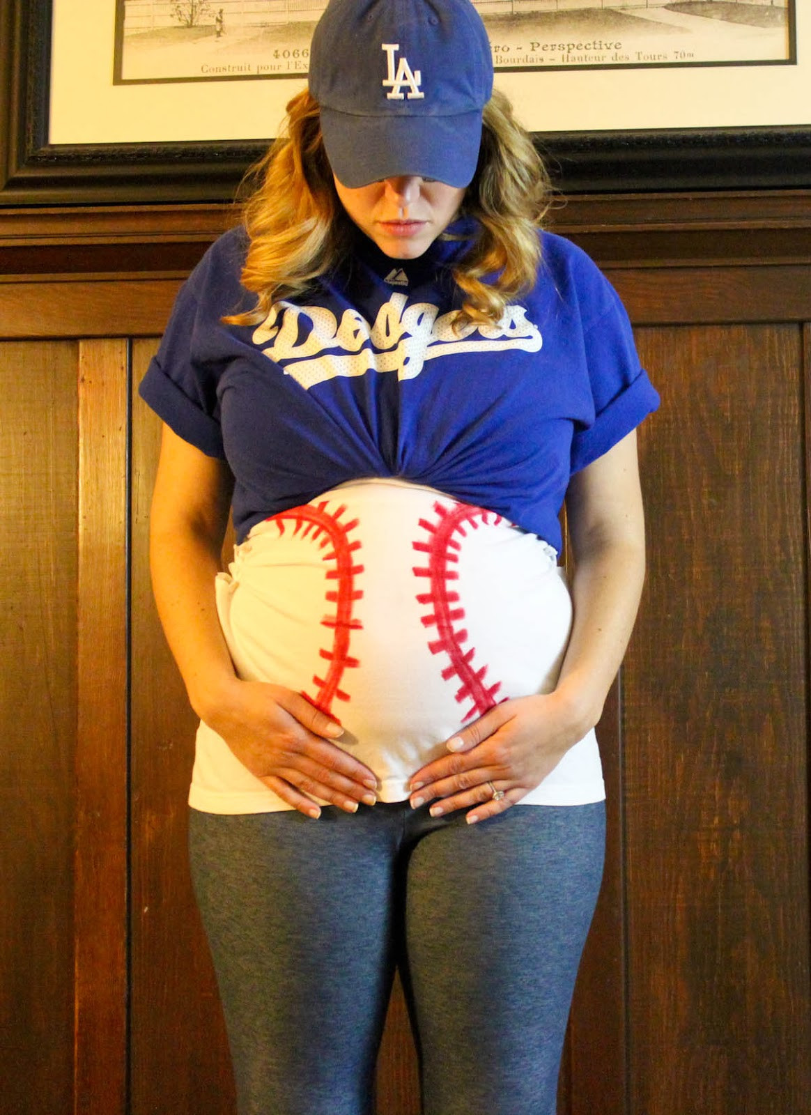 DIY Pregnant Halloween Costumes
 From Dahlias to Doxies DIY Pregnant Baseball and Umpire