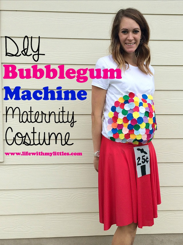 DIY Pregnant Halloween Costumes
 DIY Bubblegum Machine Maternity Costume Life With My Littles
