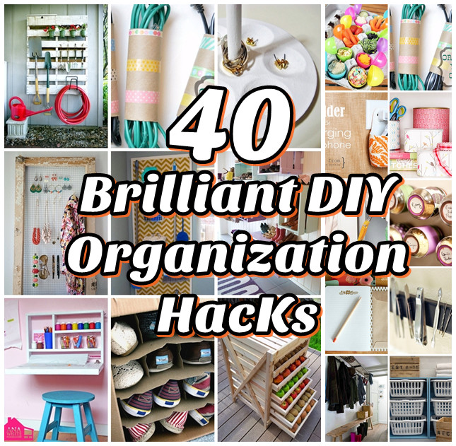 DIY Projects For Organization
 40 Brilliant DIY Organization Hacks DIY Craft Projects
