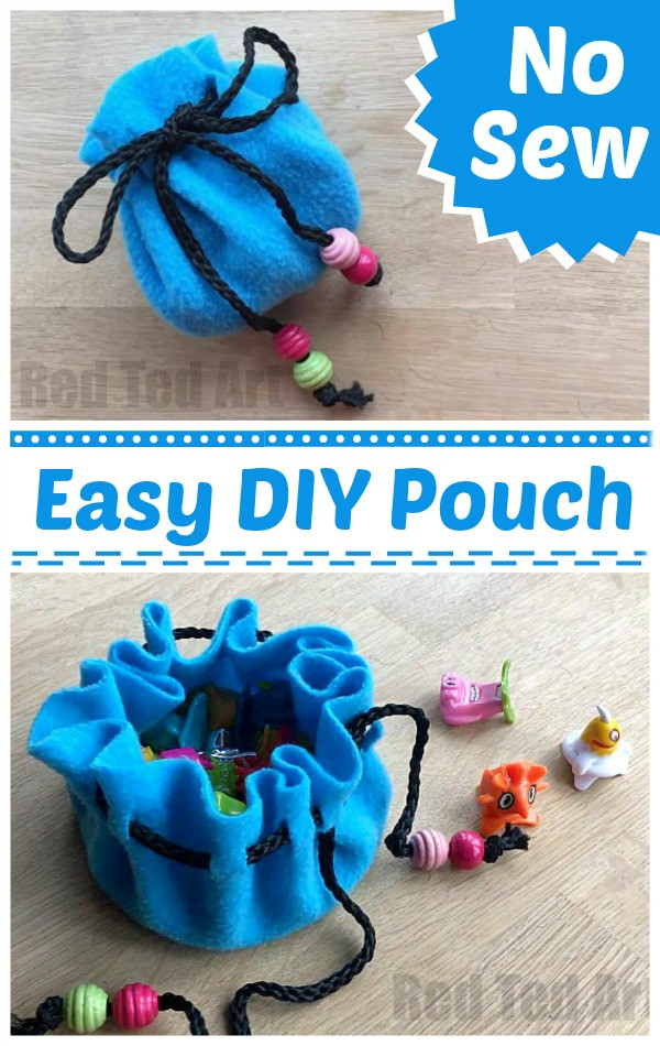 DIY Projects Kids
 No Sew Pouch DIY Red Ted Art