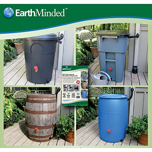 DIY Rain Barrel Kit
 EarthMinded DIY Rain Barrel Diverter Kit for 3 x 4 in