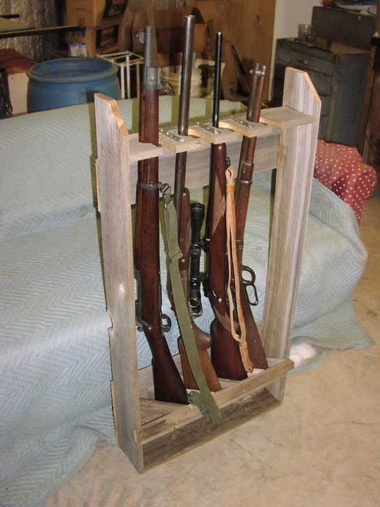 DIY Rifle Rack
 Rifle rack plans