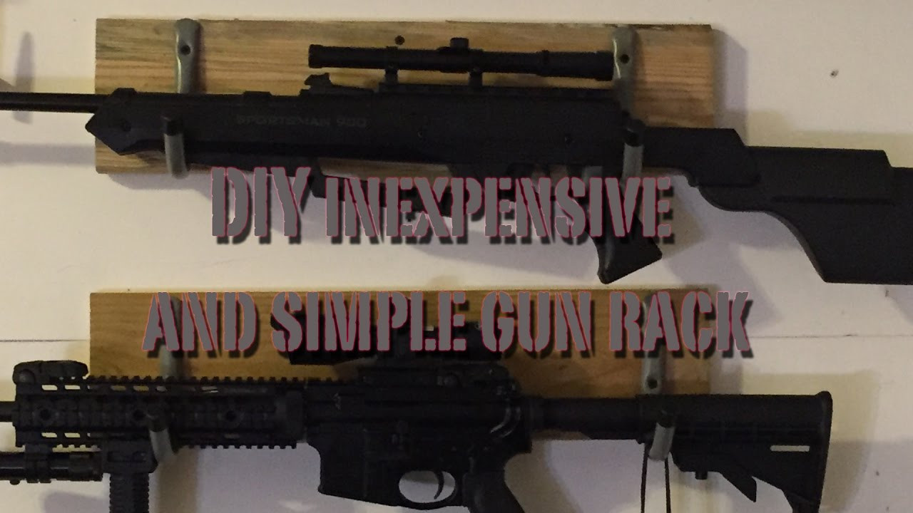 DIY Rifle Rack
 DIY inexpensive and simple gun rack rifles firearms