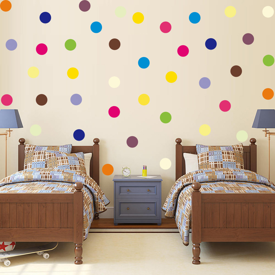 DIY Room Decor For Kids
 Colorful Tiny Polka Dots Circle Color Wall Sticker For