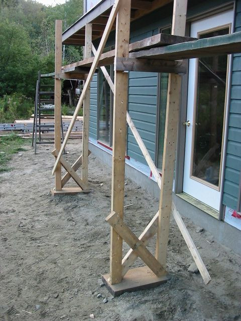wood plank scaffolding