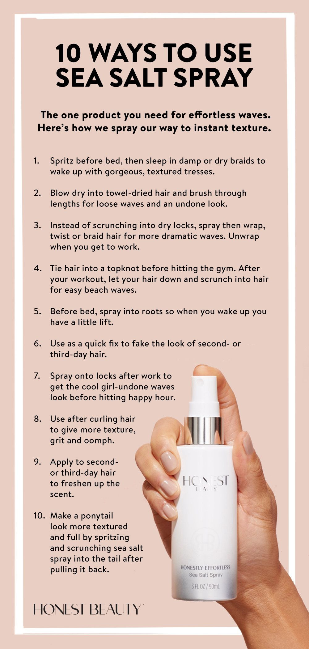 DIY Sea Salt Spray For Straight Hair
 10 Ways to Use Honest Beauty Sea Salt Spray