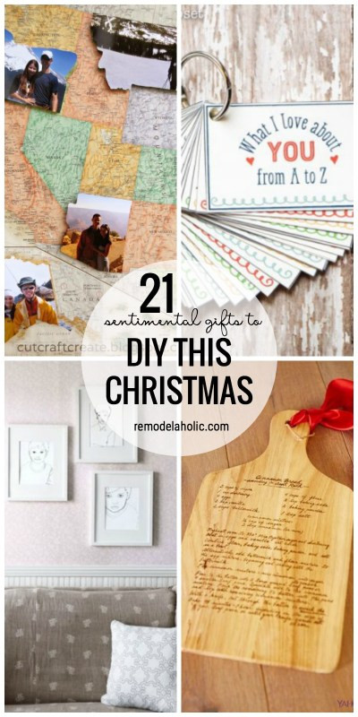 DIY Sentimental Gifts
 Remodelaholic