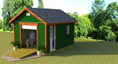 DIY Shed Plans 12X16
 12x16 Gable Storage Shed Plans with Roll Up Shed Door