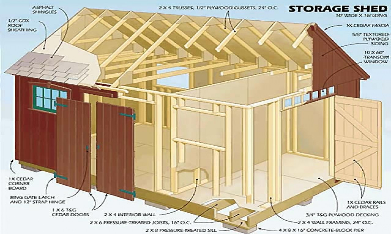 DIY Shed Plans 12X16
 Outdoor Shed Plans Garden Storage Shed Plans do it