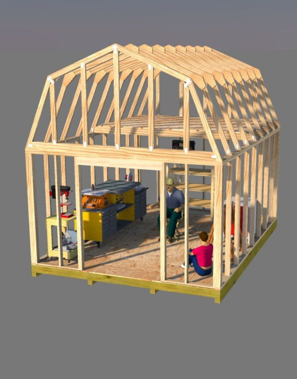 DIY Shed Plans 12X16
 Woodworking Projects for Beginners in 2019