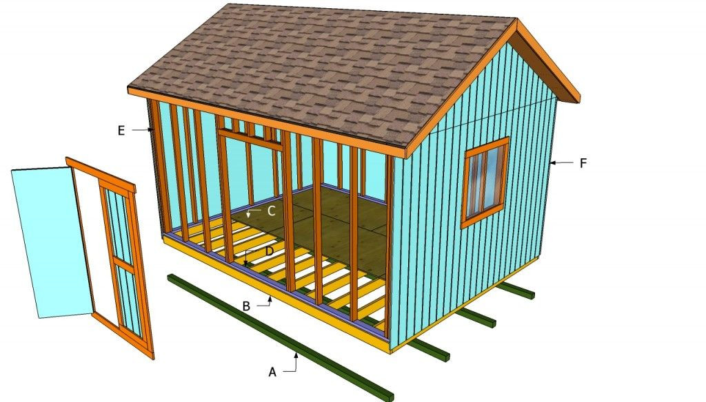 DIY Shed Plans 12X16
 How to build a 12x16 shed