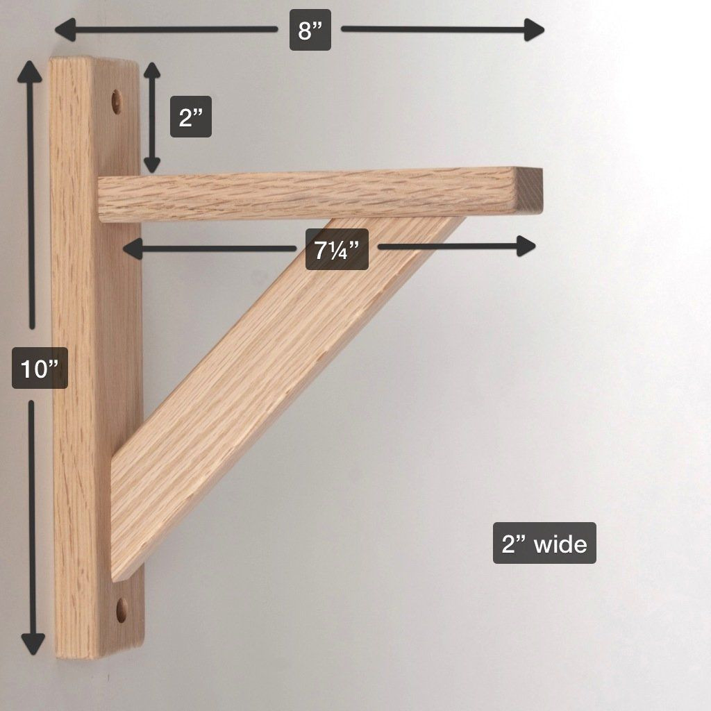 DIY Shelf Brackets
 Amazon Wood Shelf Bracket Oak Straight 8 Hardware