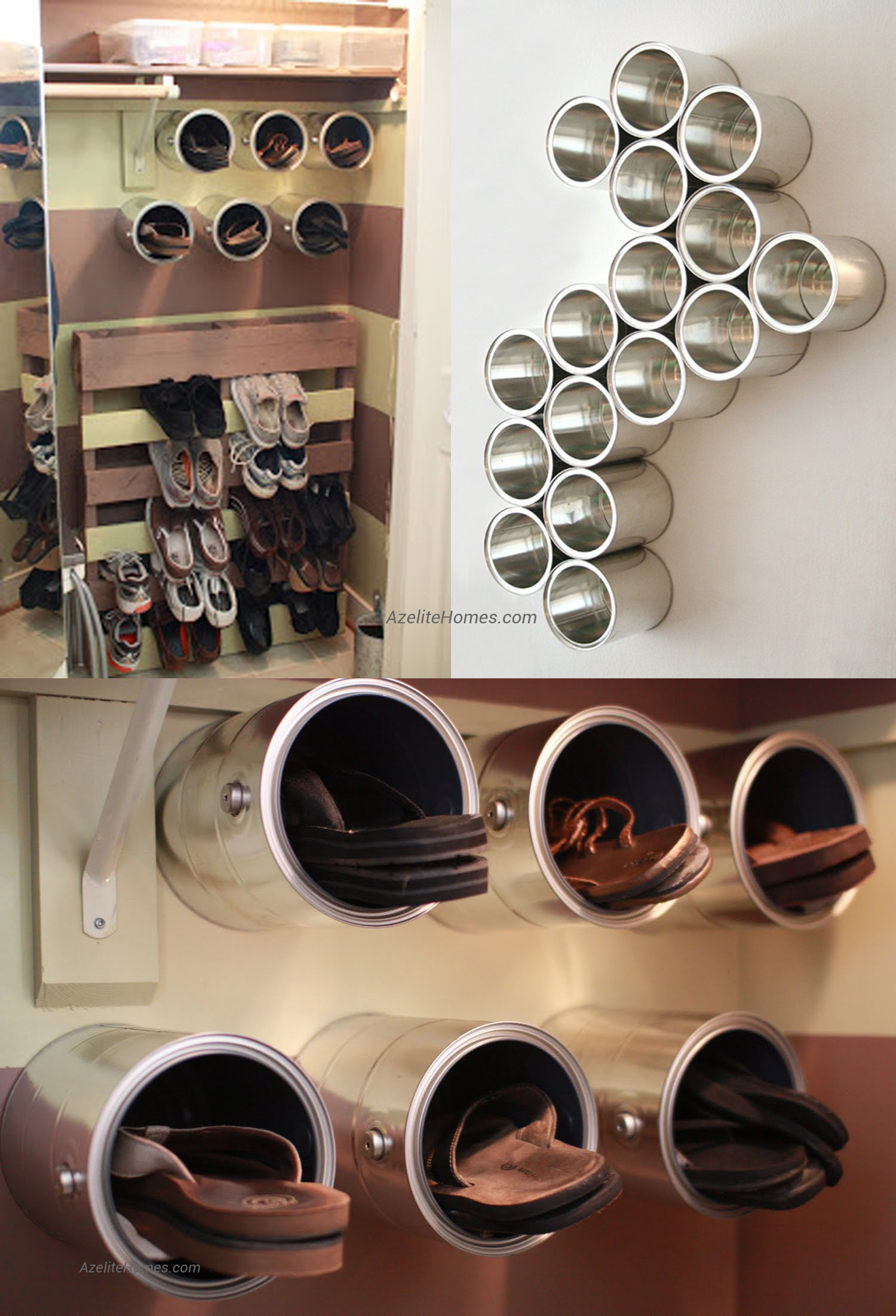 DIY Shoe Rack For Small Closet
 How to Organize Shoes in a Small Closet with Diy Paint Can