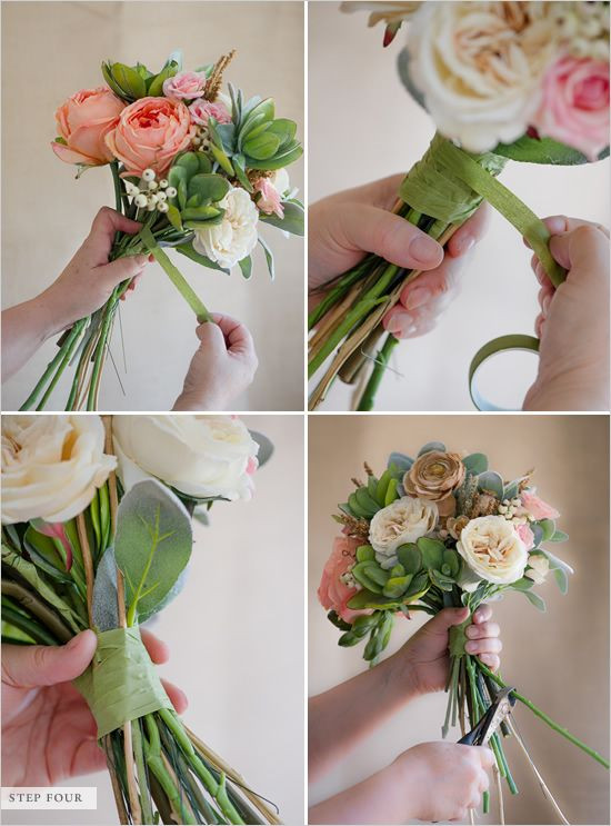 DIY Silk Wedding Flowers
 How To Make A Faux Flower Bridal Bouquet